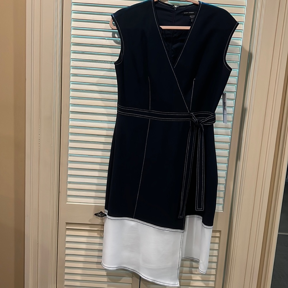 Maggy London Dress with Asymmetric Hem Size 8 NWT